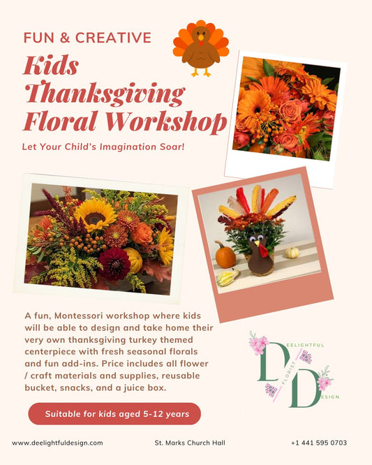 Kids Thanksgiving Flower Workshop