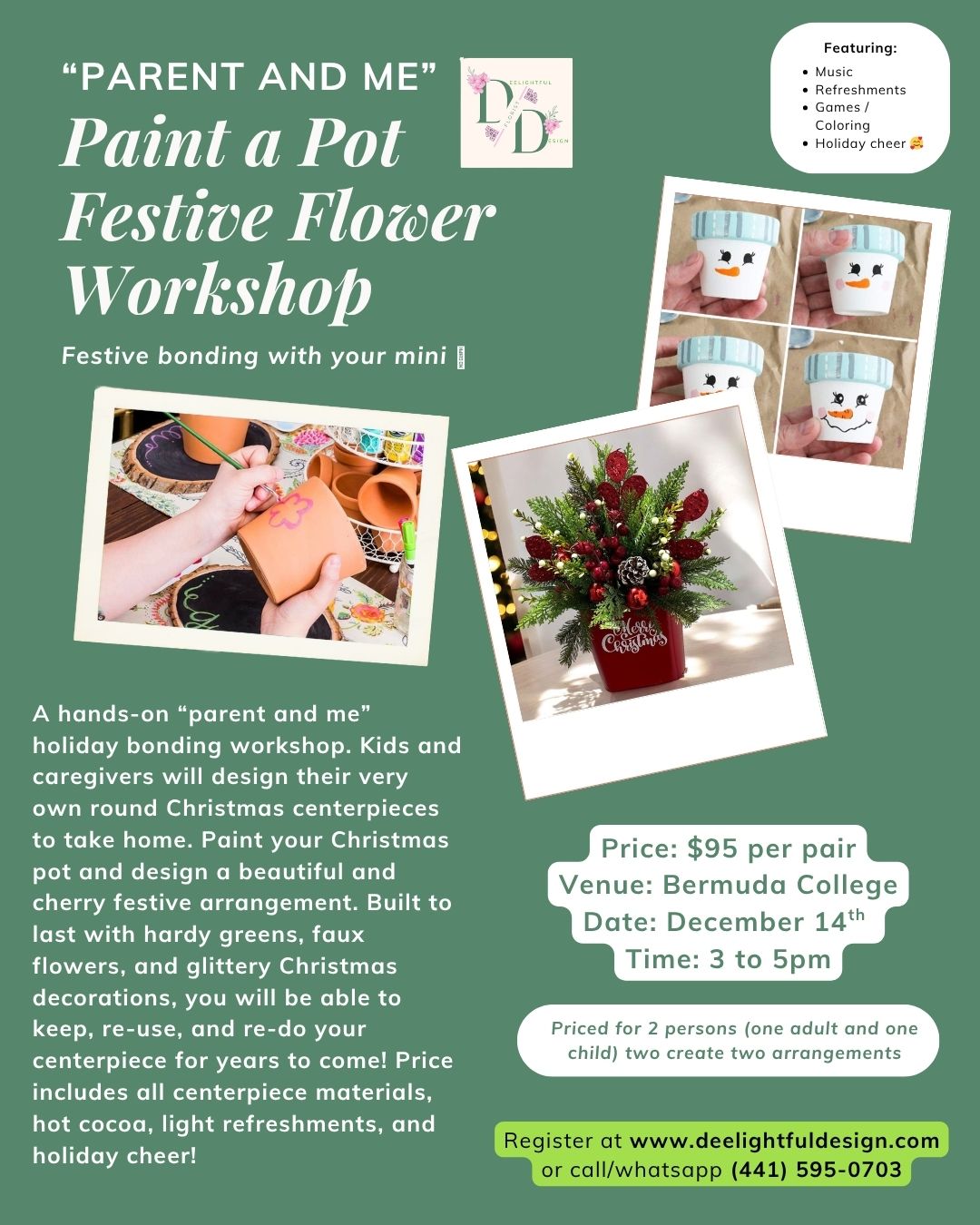 Paint a Pot Christmas Workshop